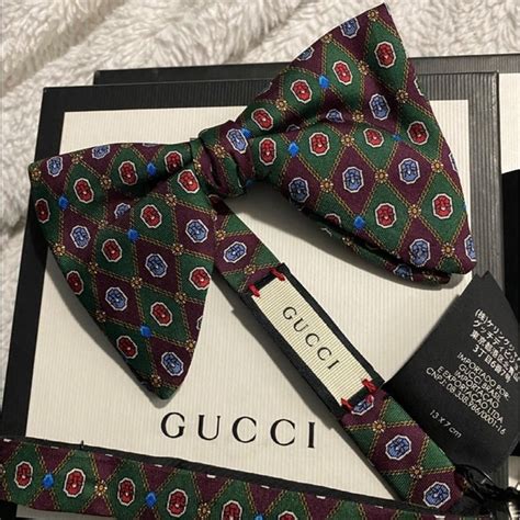 striped pink gucci tie|Gucci bow tie sale.